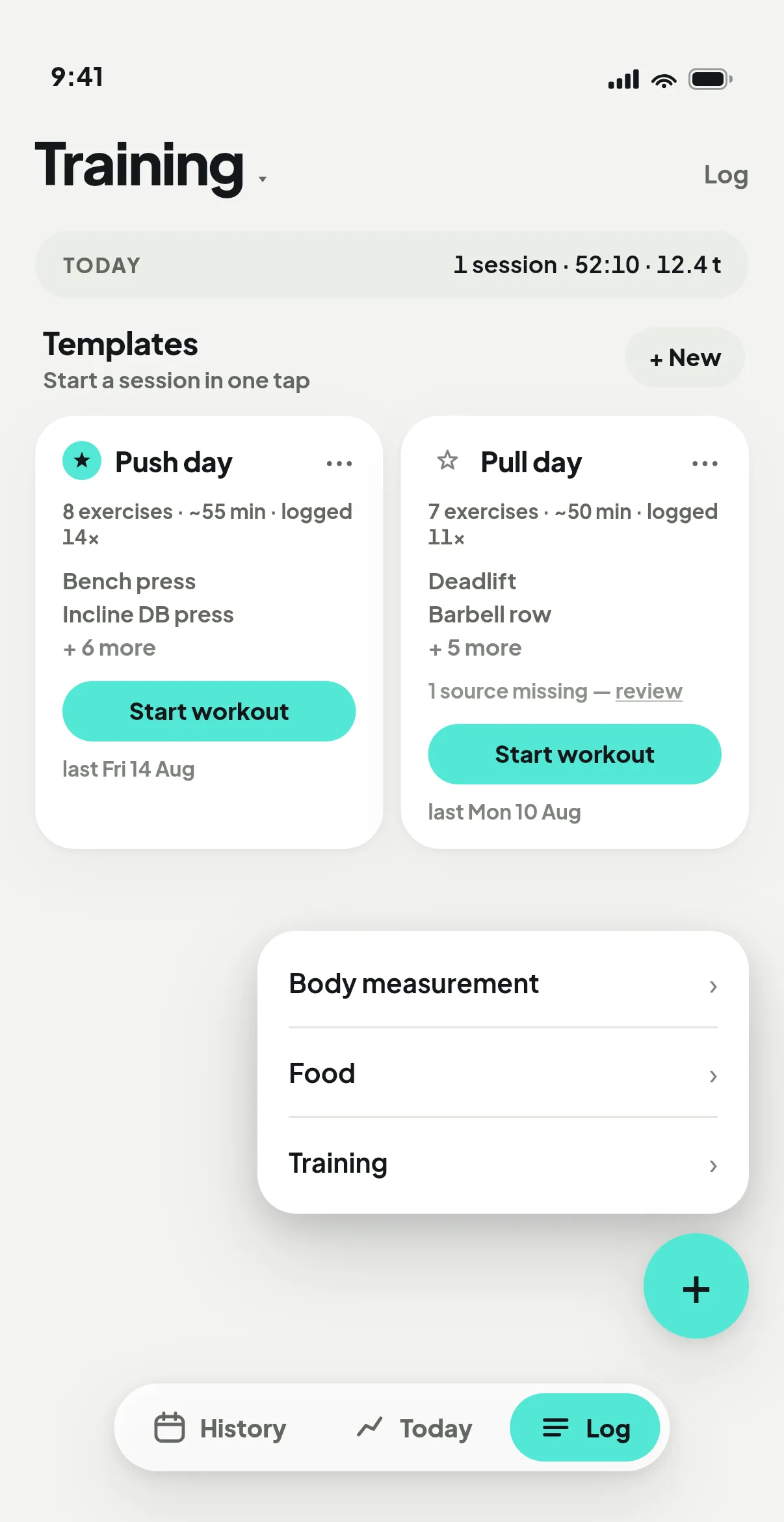The training log
